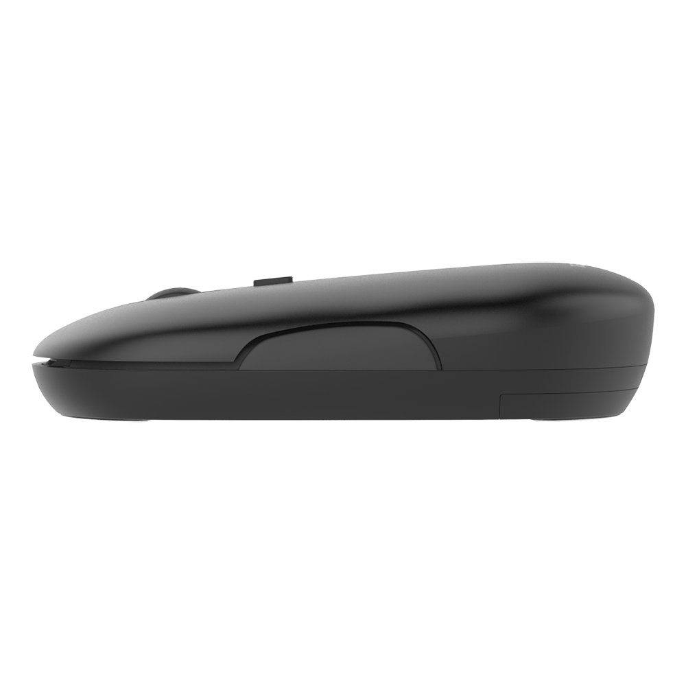 Deltaco trådlös platt mus, optisk, 1600DPI, mörkgrå