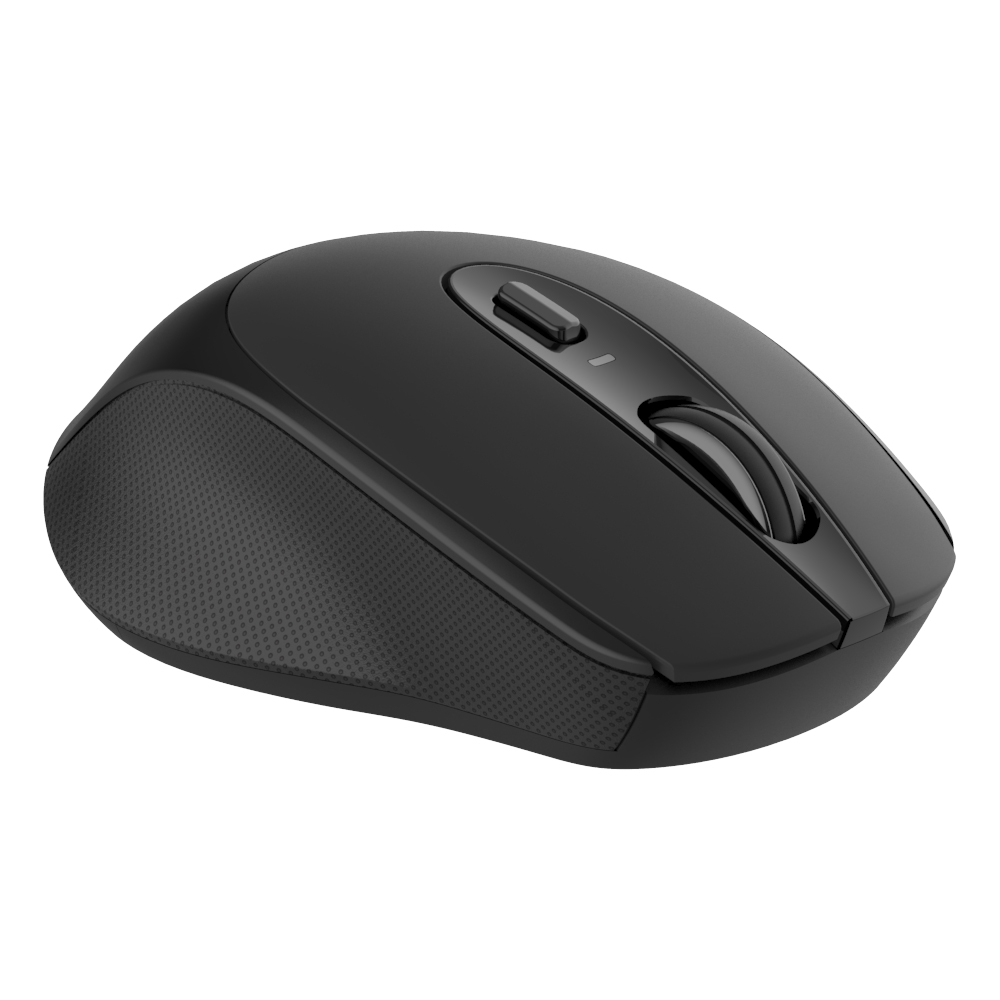 Deltaco trådlös tyst mus, 4 knappar, 1600DPI, svart