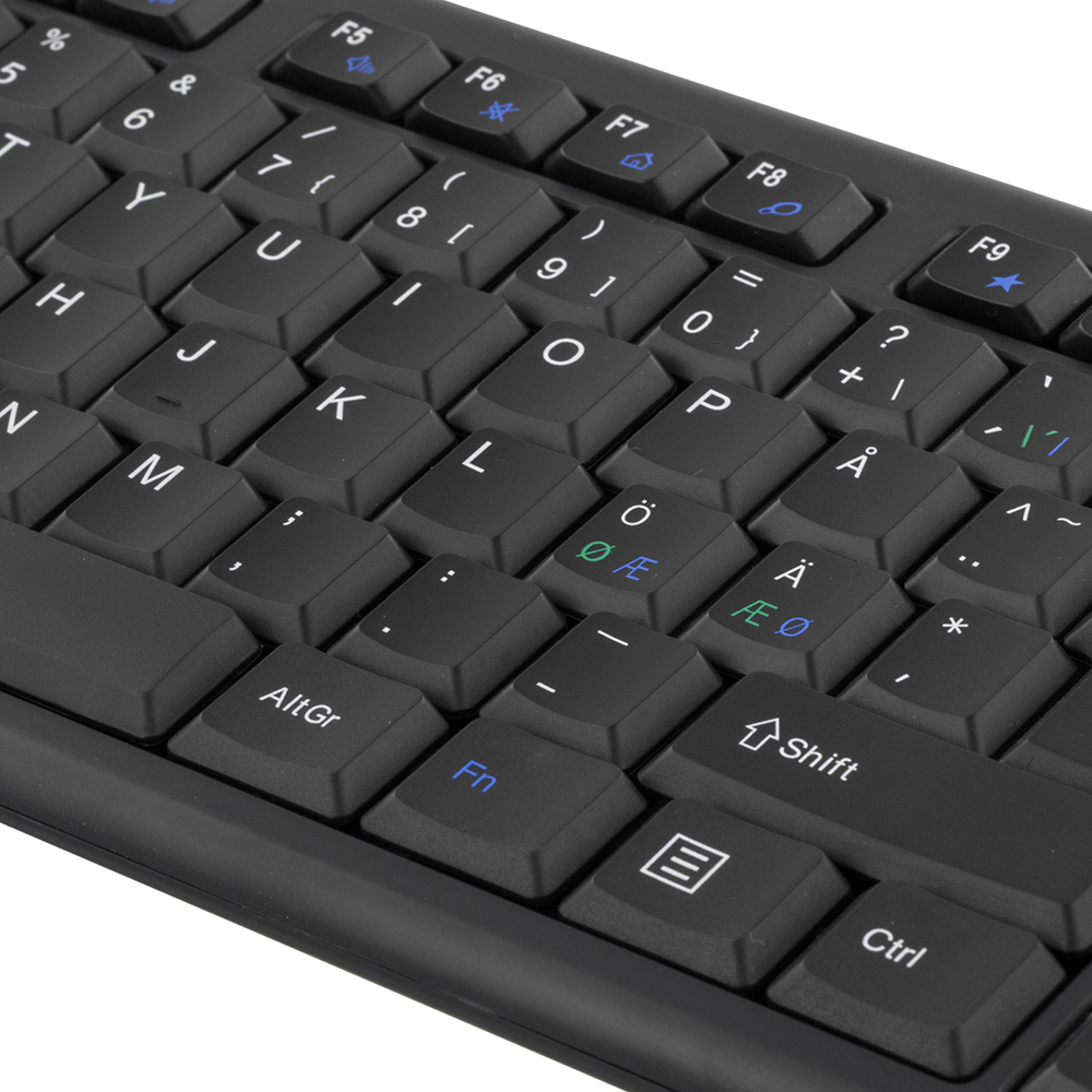 Deltaco trådlöst tangentbord svart, USB