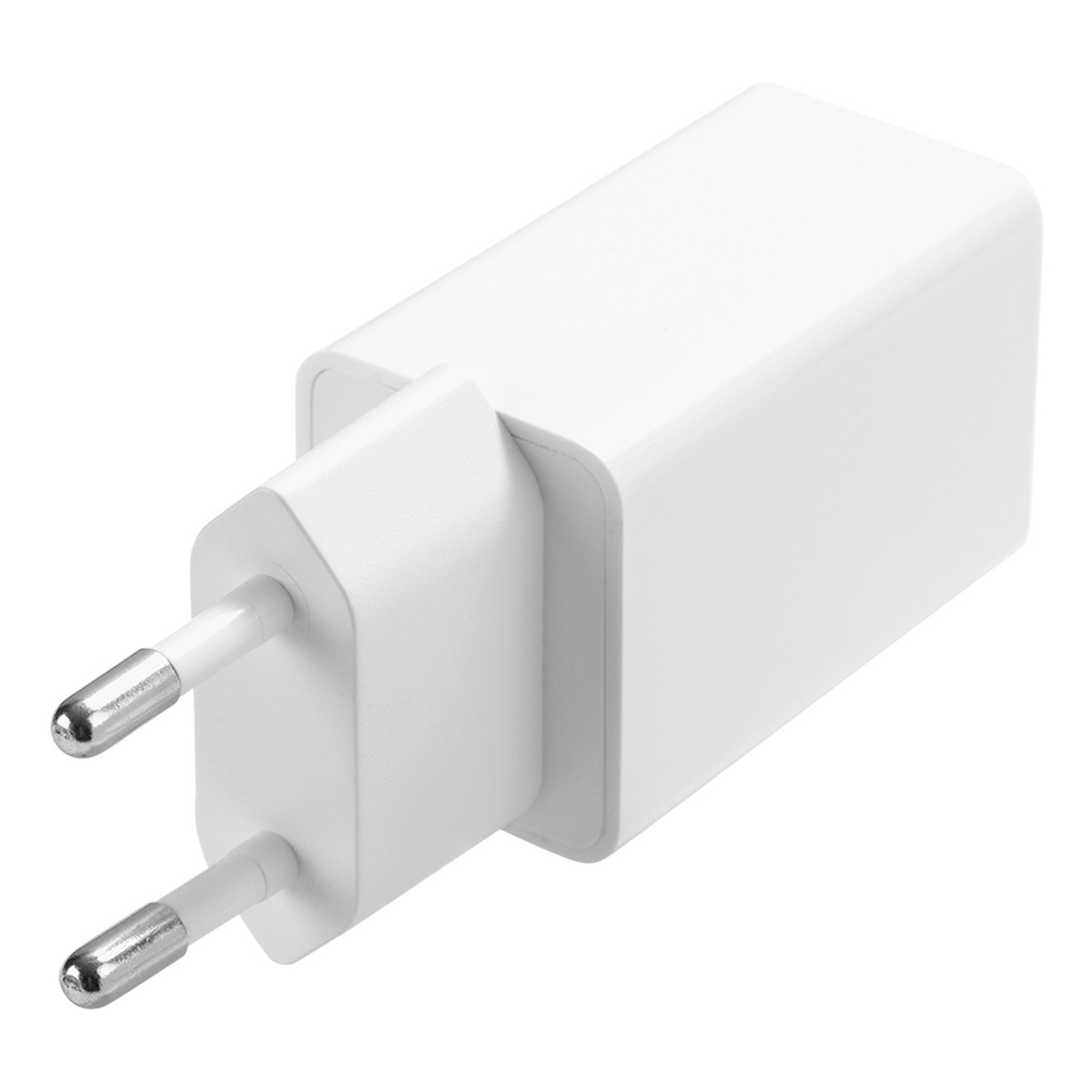 Deltaco väggladdare, 2xUSB-A, 2.4 A, 12W, vit