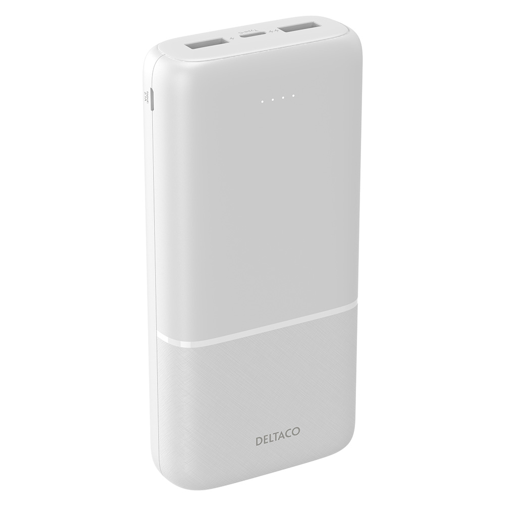 2xUSB+USB-C Powerbank, 20 000 mAh, 20W, vit