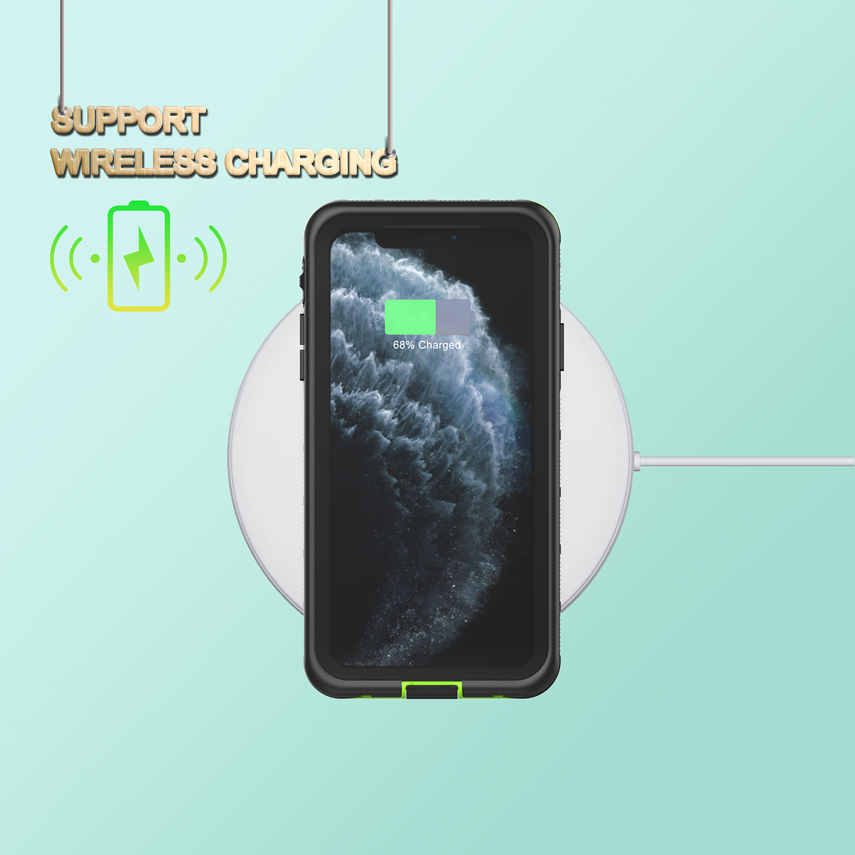 Vattentätt TPU IPX68 Skal till iPhone 11 Pro Max, svart