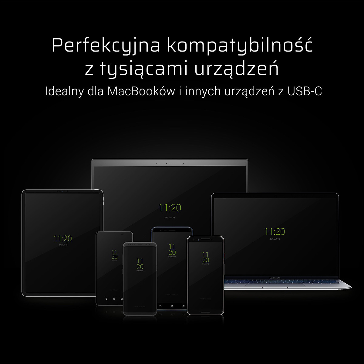 Green Cell 6-i-1 Dockningsstation HUB USB-C