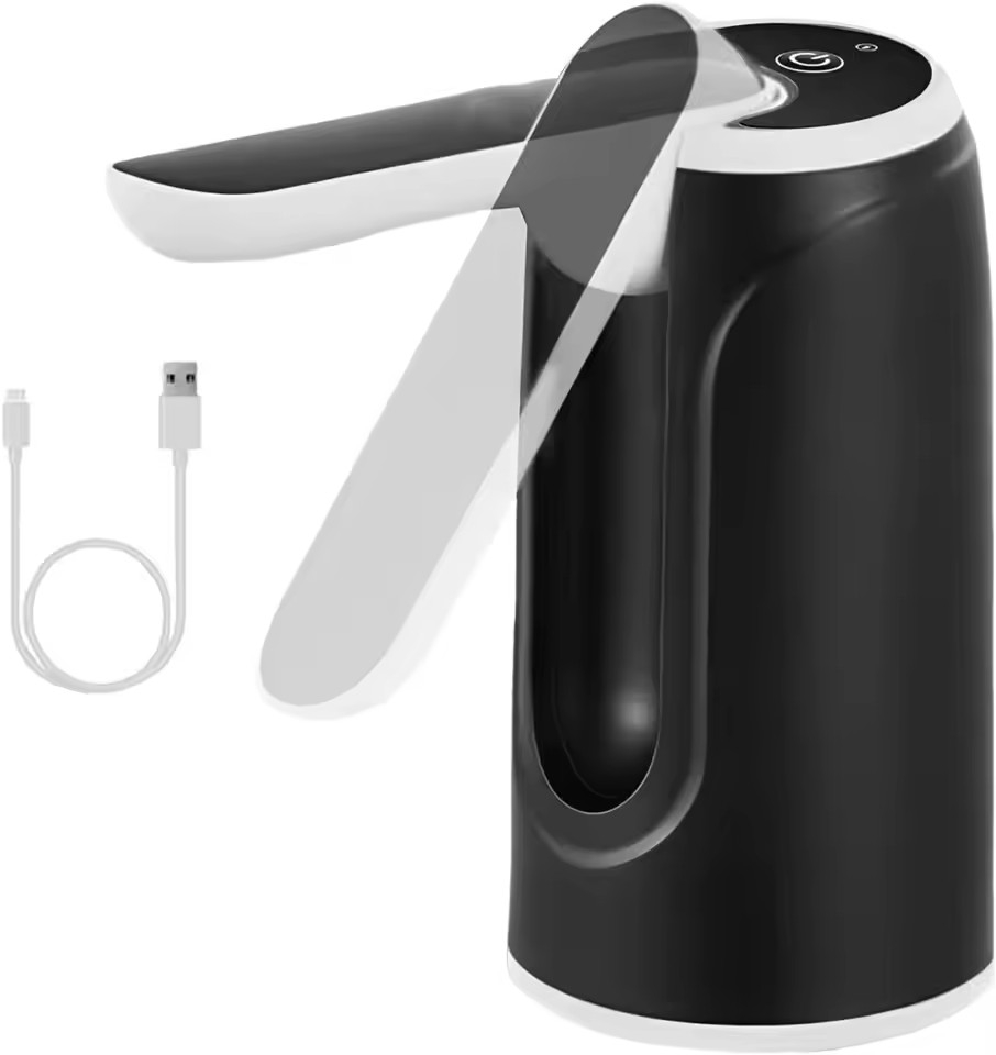 Fällbar vattenpump, svart