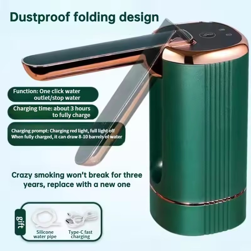 Elektrisk vattenpump med 3 lägen, grön