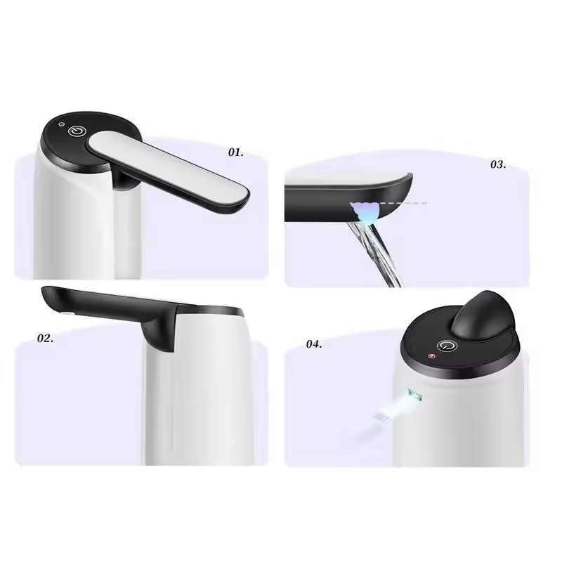 Fällbar vattenpump, vit