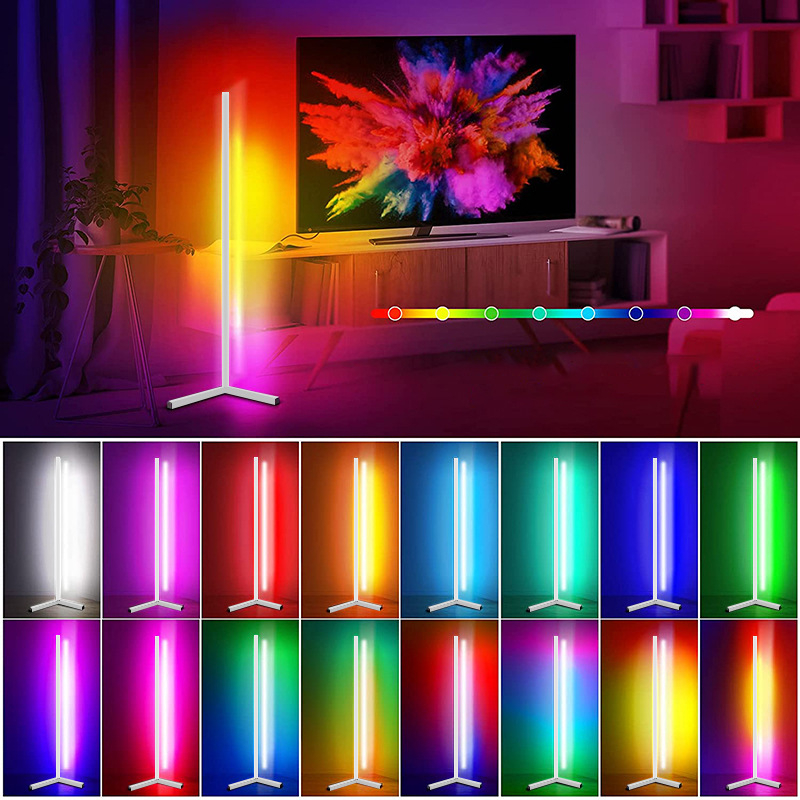 Fjärrstyrd LED-golvlampa med tillhörande app, RGB, 7W