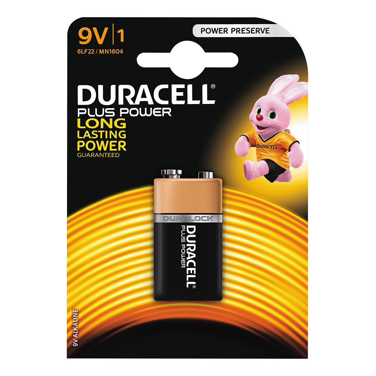 Duracell Plus Power 9V Batteri, 1pk