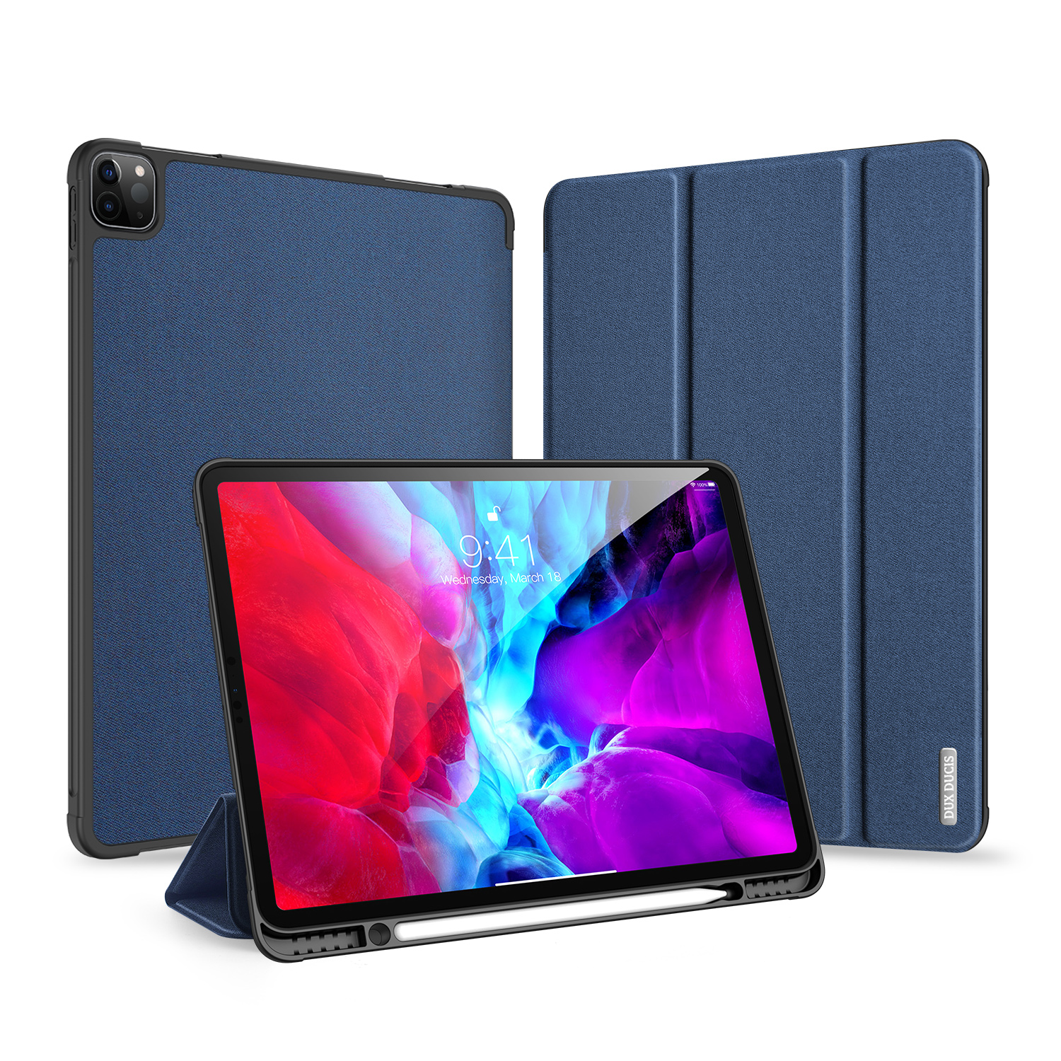 DUXDUCIS Domo Series for iPad Pro 12.9-inch (2020) with Pen Slot - Blu