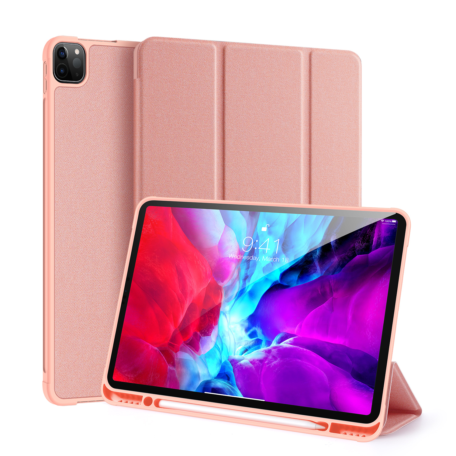 Dux Ducis Domo Series fodral till iPad Pro 12.9 (2020), rosa