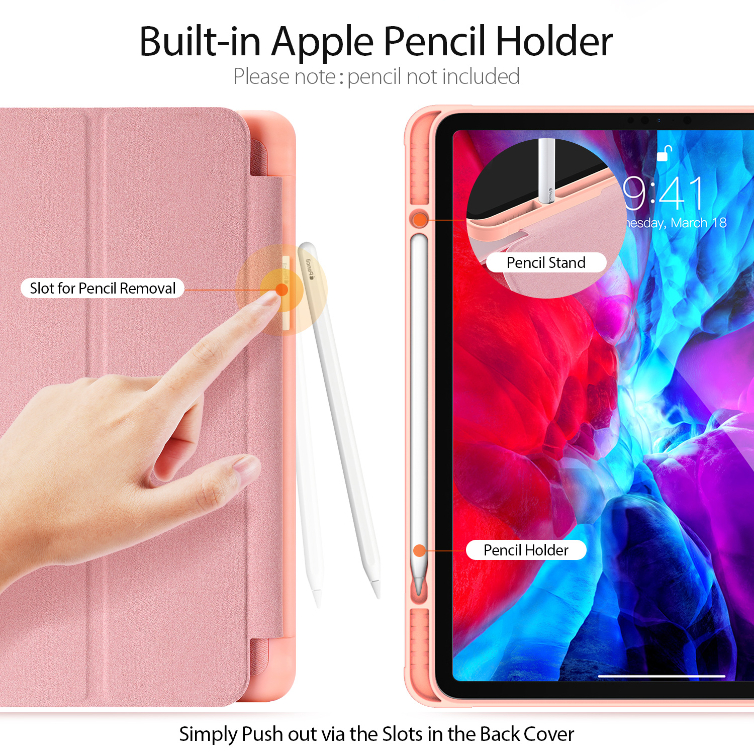 Dux Ducis Domo Series fodral till iPad Pro 12.9 (2020), rosa