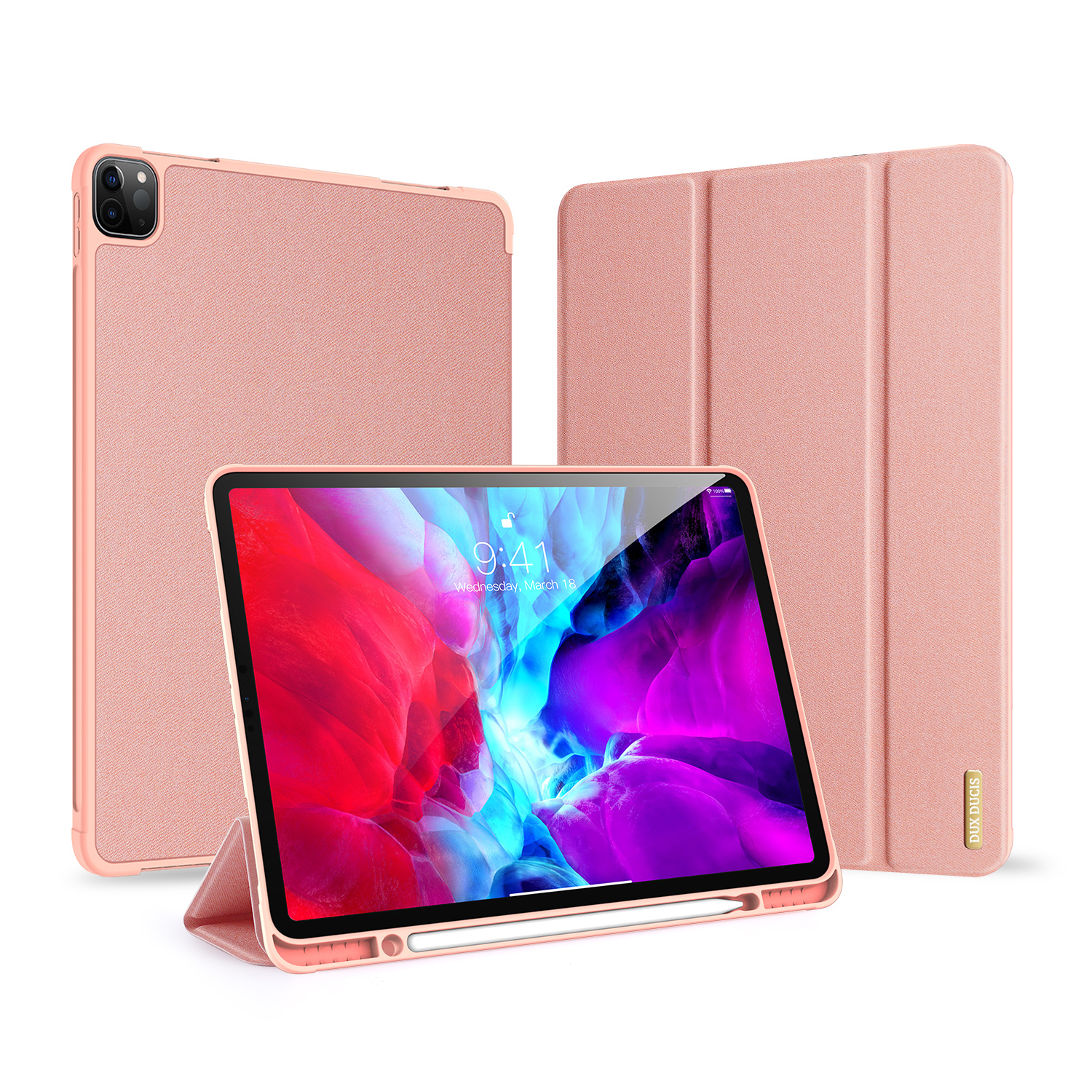 Dux Ducis Domo Series fodral till iPad Pro 12.9 (2020), rosa