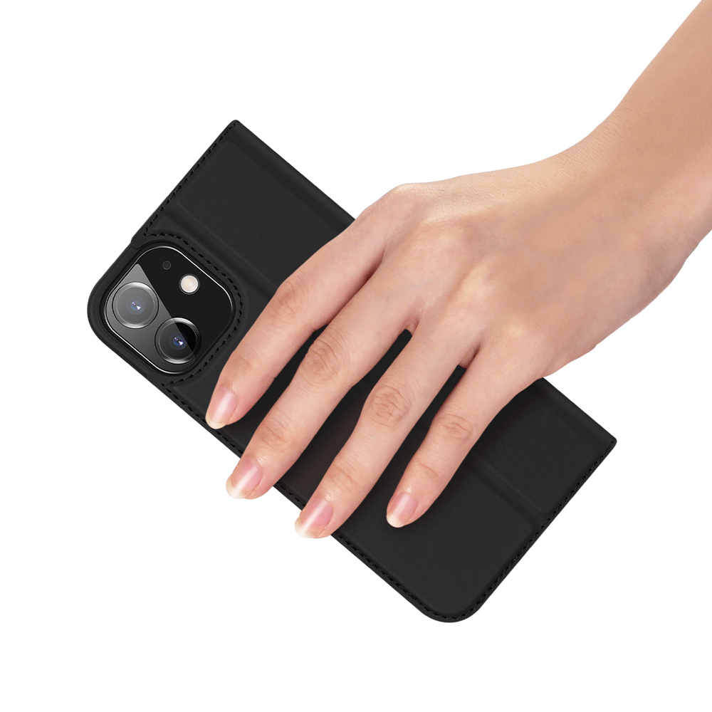 Dux Ducis Skin Pro Series Flip Wallet, iPhone 12, svart