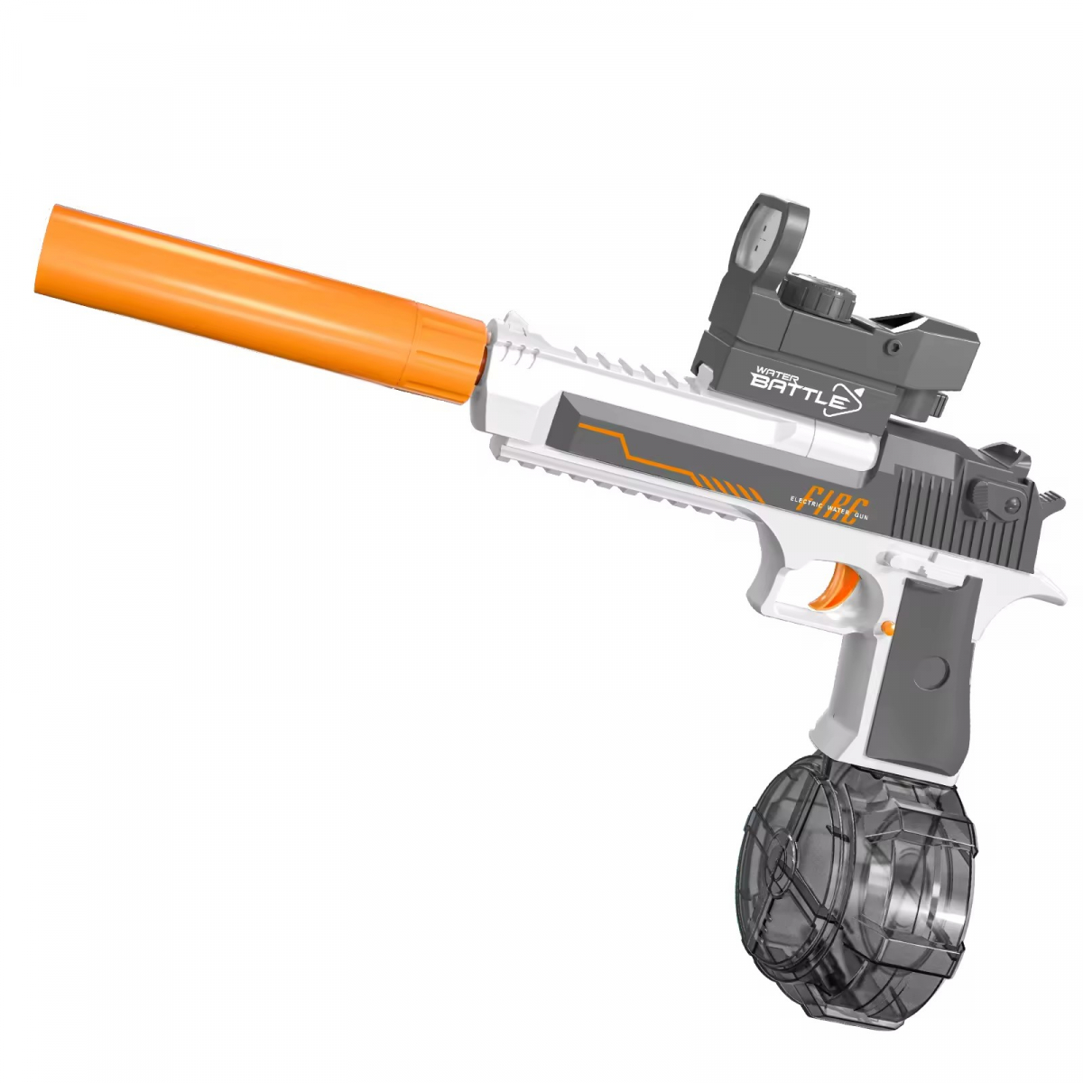 Batteridriven vattenpistol med tillbehör