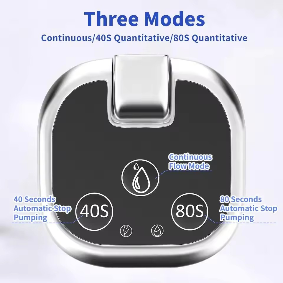 Elektrisk vattenpump med 3 lägen, vit