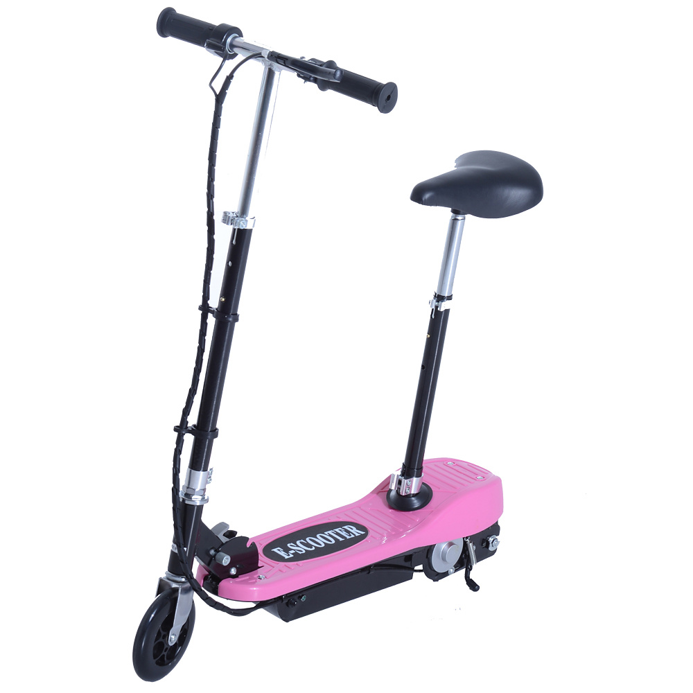 Elscooter med sadel 120W, rosa