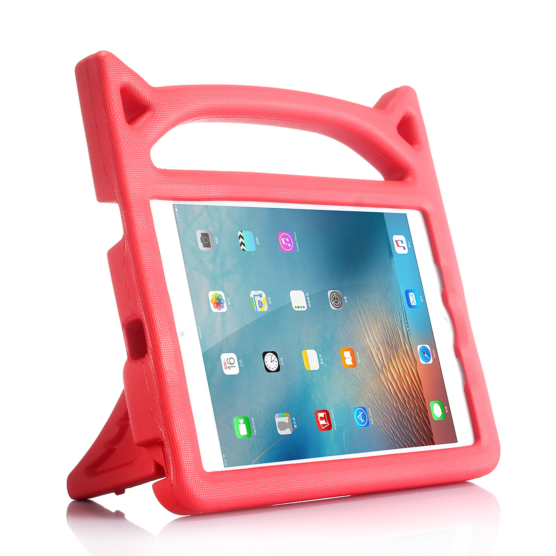 Barnfodral med ställ röd, iPad 2/3/4