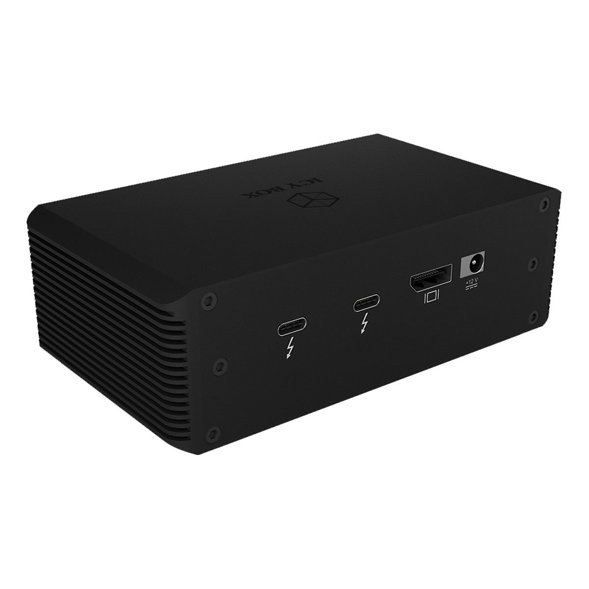 Icy Box Externt Thunderbolt™ 3 kabinett for 2x M.2 NVMe SSD, svart