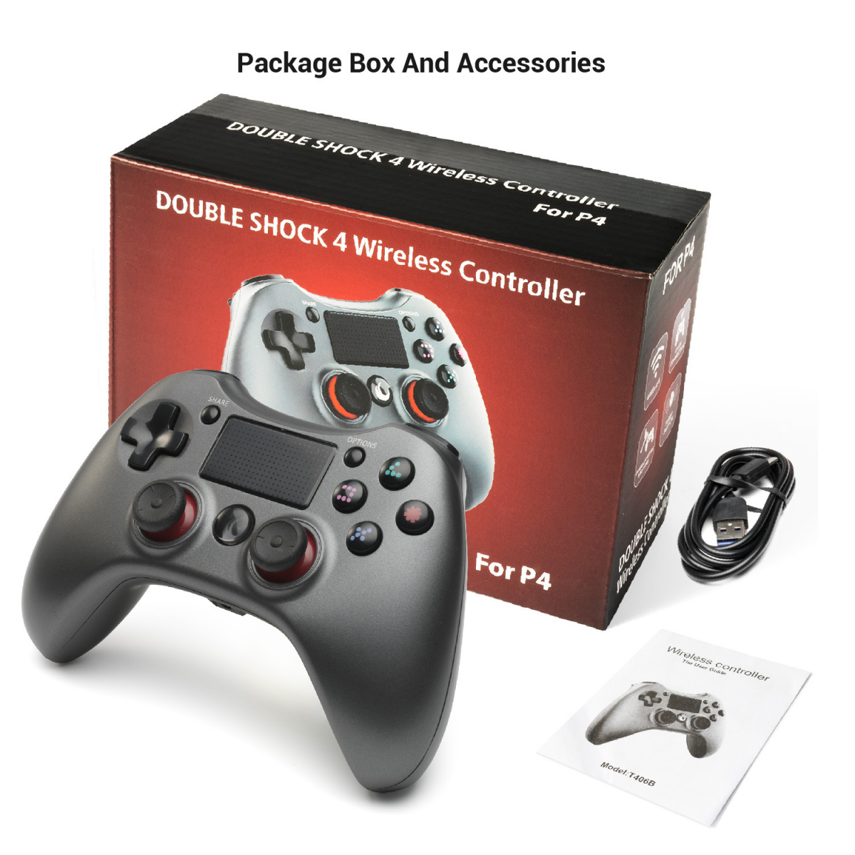 Double Shock 4 trådlös kontroll till PS4/PC