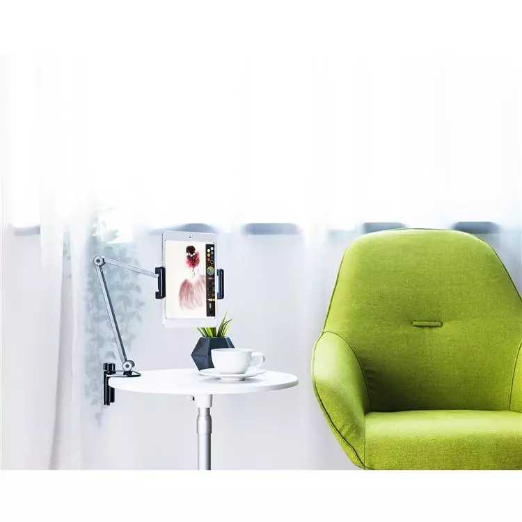 Flexibel mobilhållare för skrivbord, universal, vit