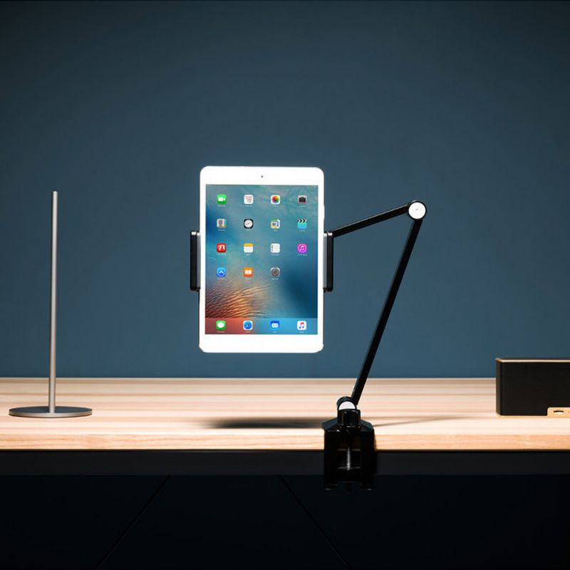 Flexibel mobilhållare för skrivbord, universal, vit