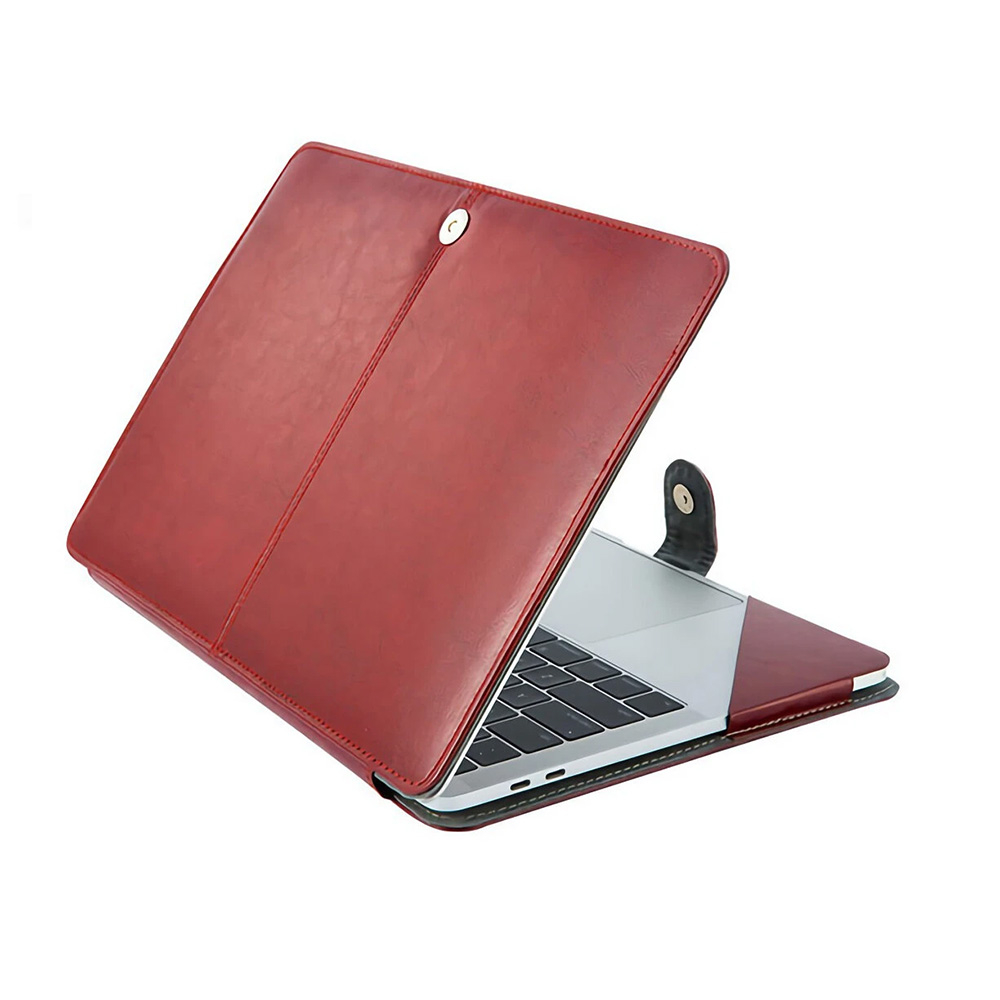 Läderfodral för MacBook Pro A1398, A2141, A2485, brun
