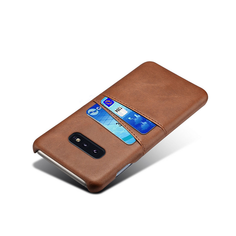 Skal med två kortplatser till Samsung Galaxy S10E, brun