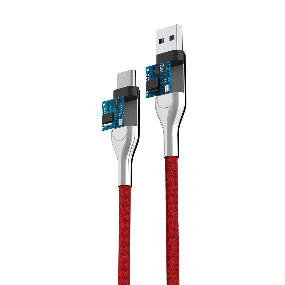 Forever Core Ultra Fast USB till USB-C kabel, 5A, röd
