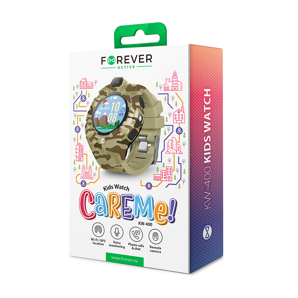Forever GPS kids watch Care Me KW-400 military