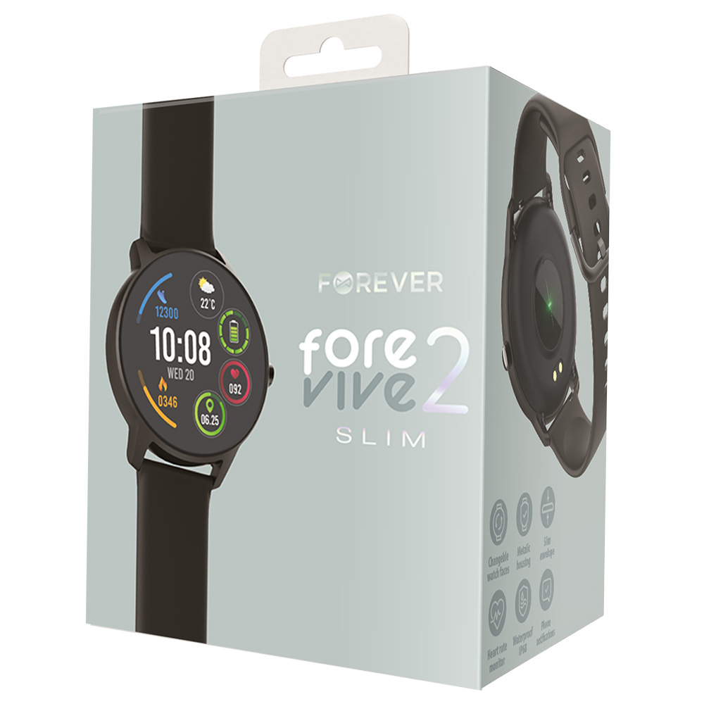 Forever SB-325 ForeVive 2 Slim smartklocka, svart