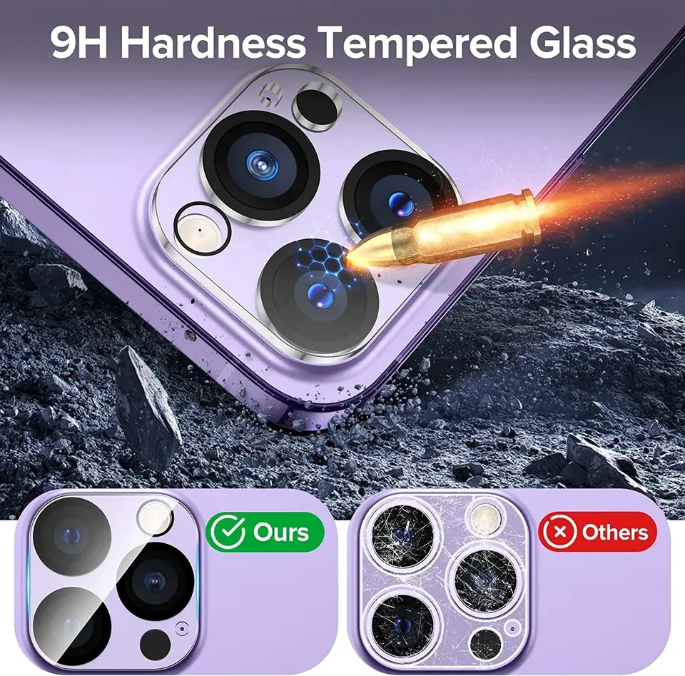 Skärmskydd för kameralinsen i härdat glas, iPhone 15 Pro Max