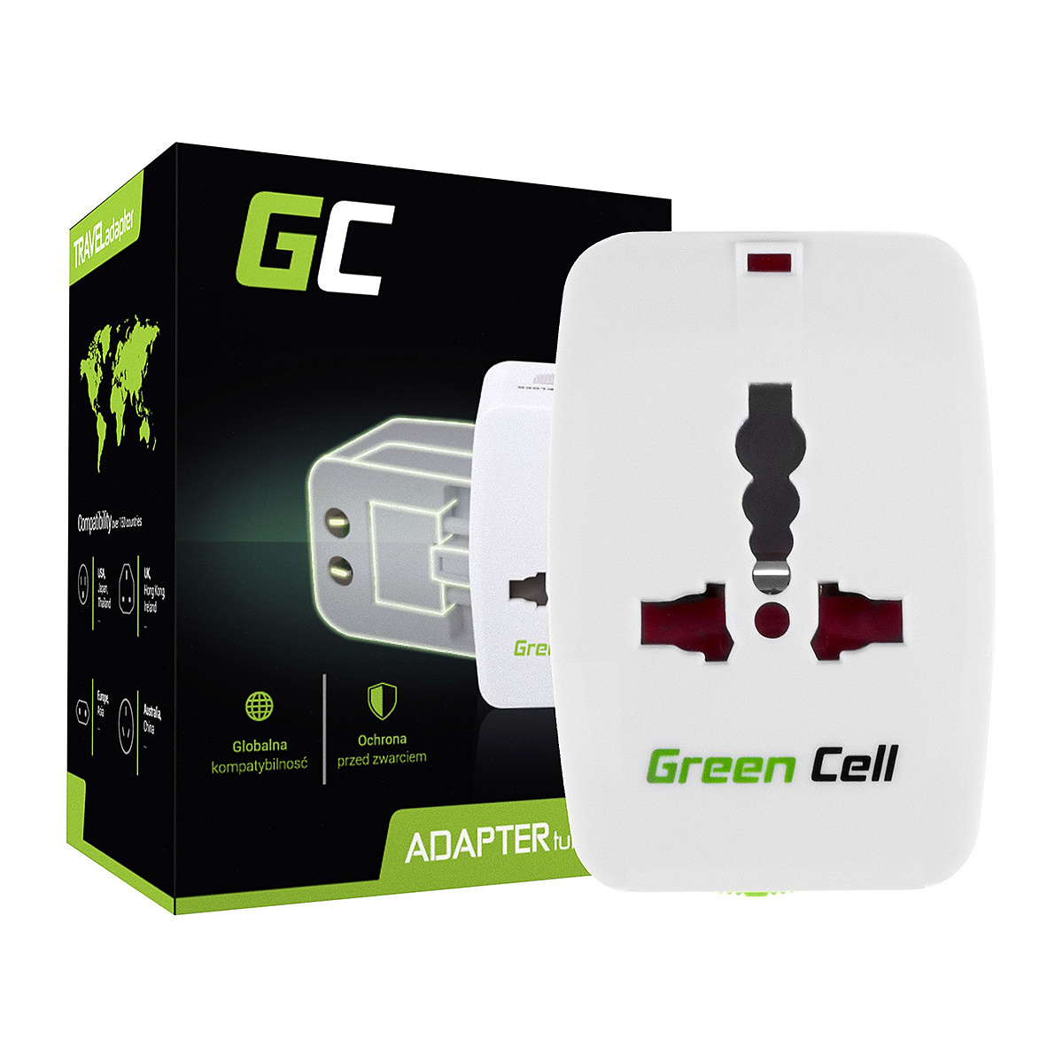 Green Cell Universaladapter för Eluttag