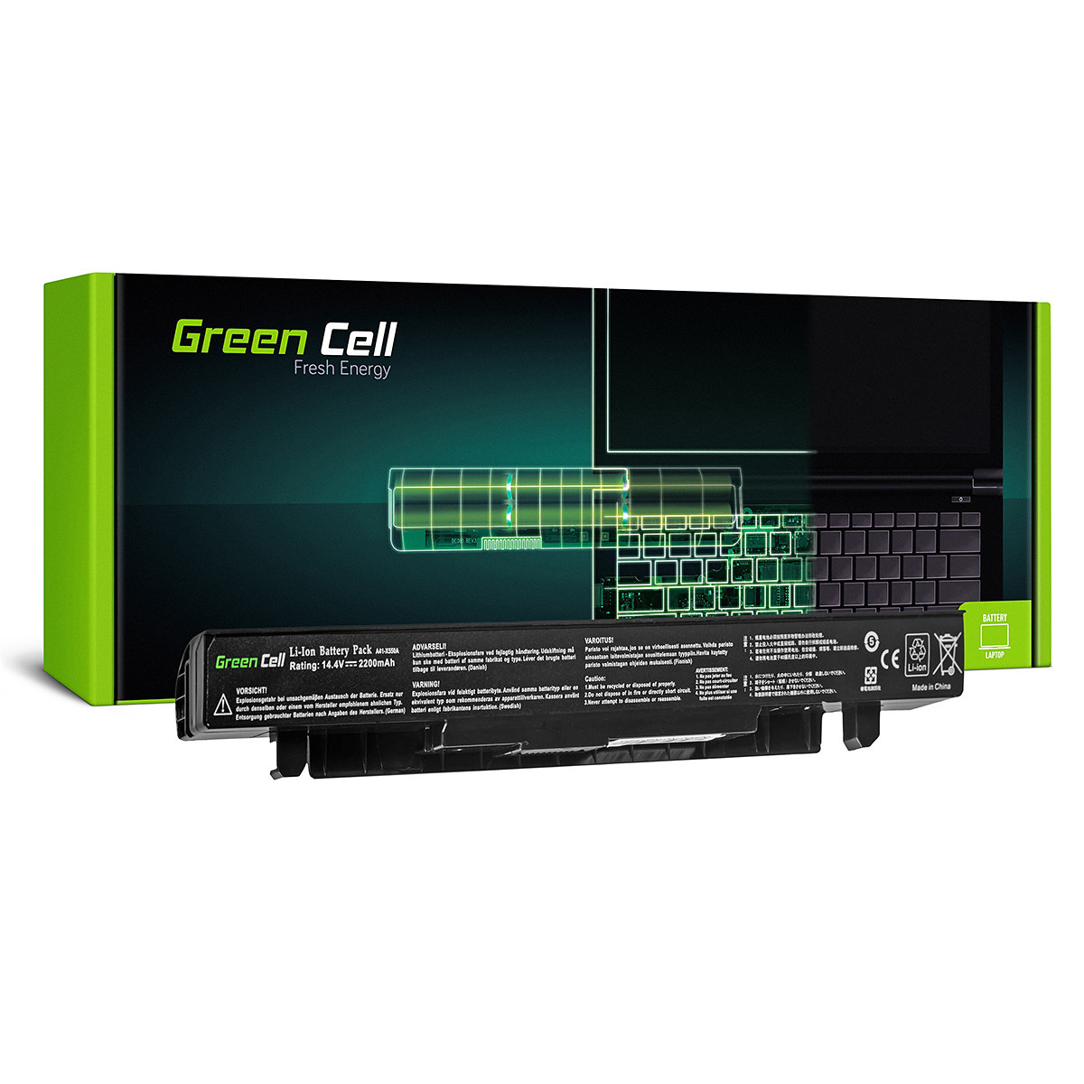 Green Cell Batteri för Asus A450 R510 X550, 14.4V, 2200mAh