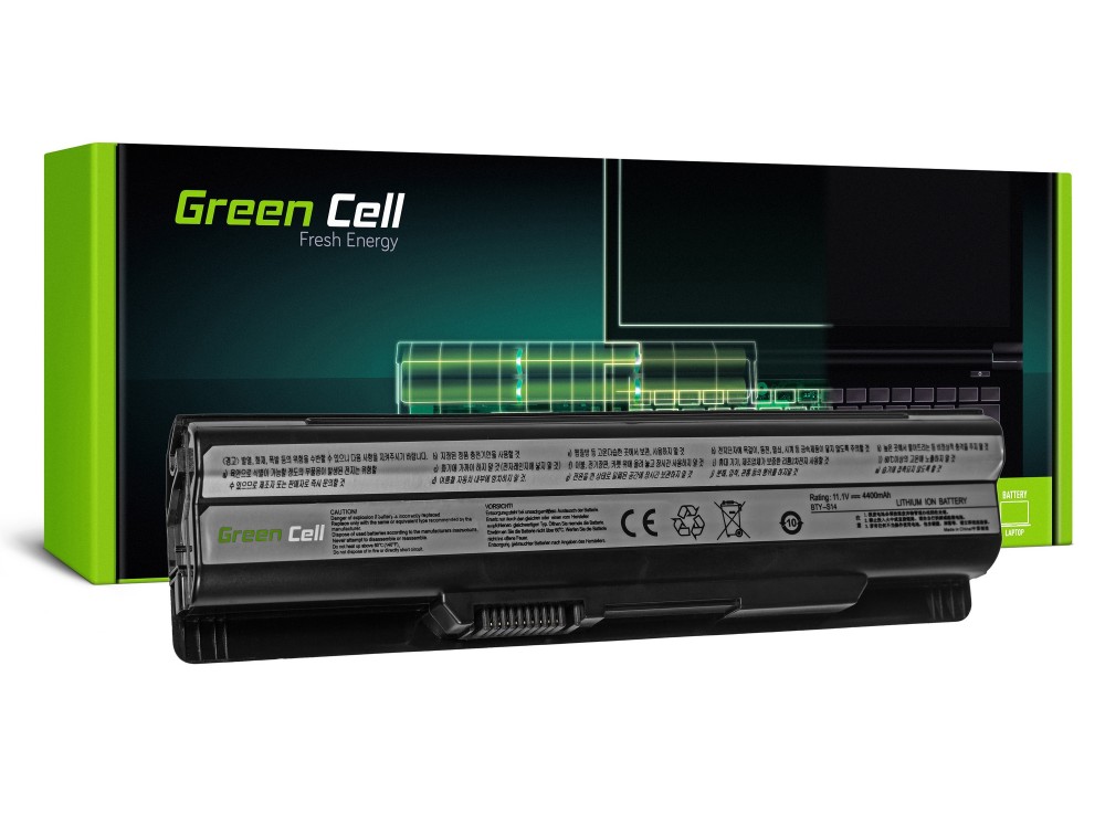 Green Cell Battery MSI BTY-S14 black 6 cell