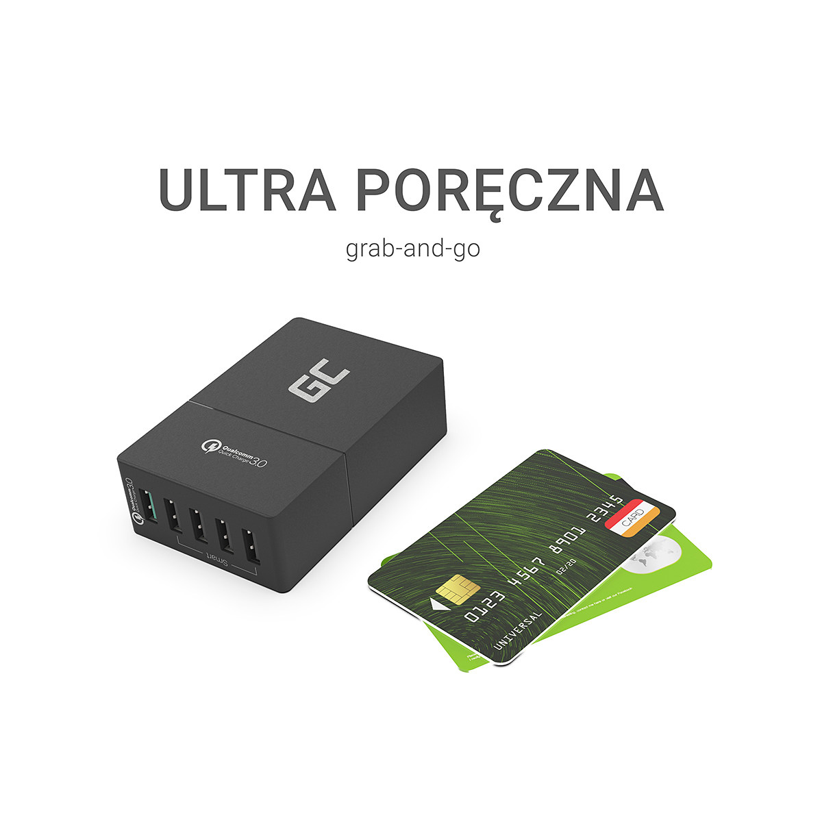 Green Cell Charger 5xUSB Quick Charge 3.0