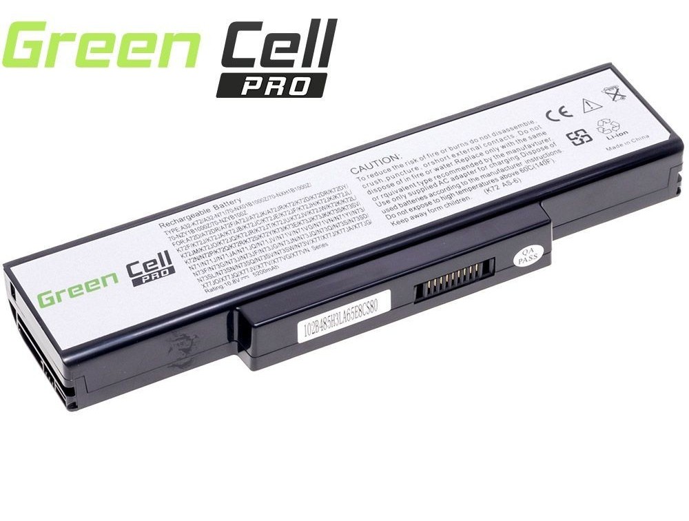 Green Cell Laptopbatteri för Asus A32-K72, 11.1V, 5200mAh