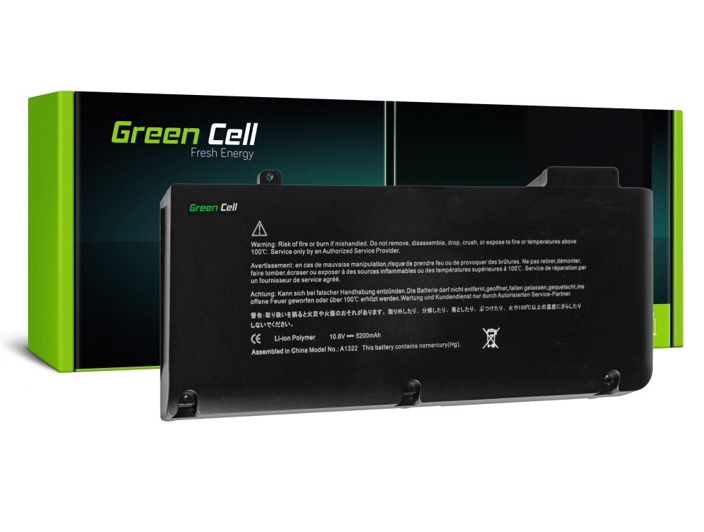 Green Cell Laptopbatteri för Macbook Pro, 11.1V, 4400mAh
