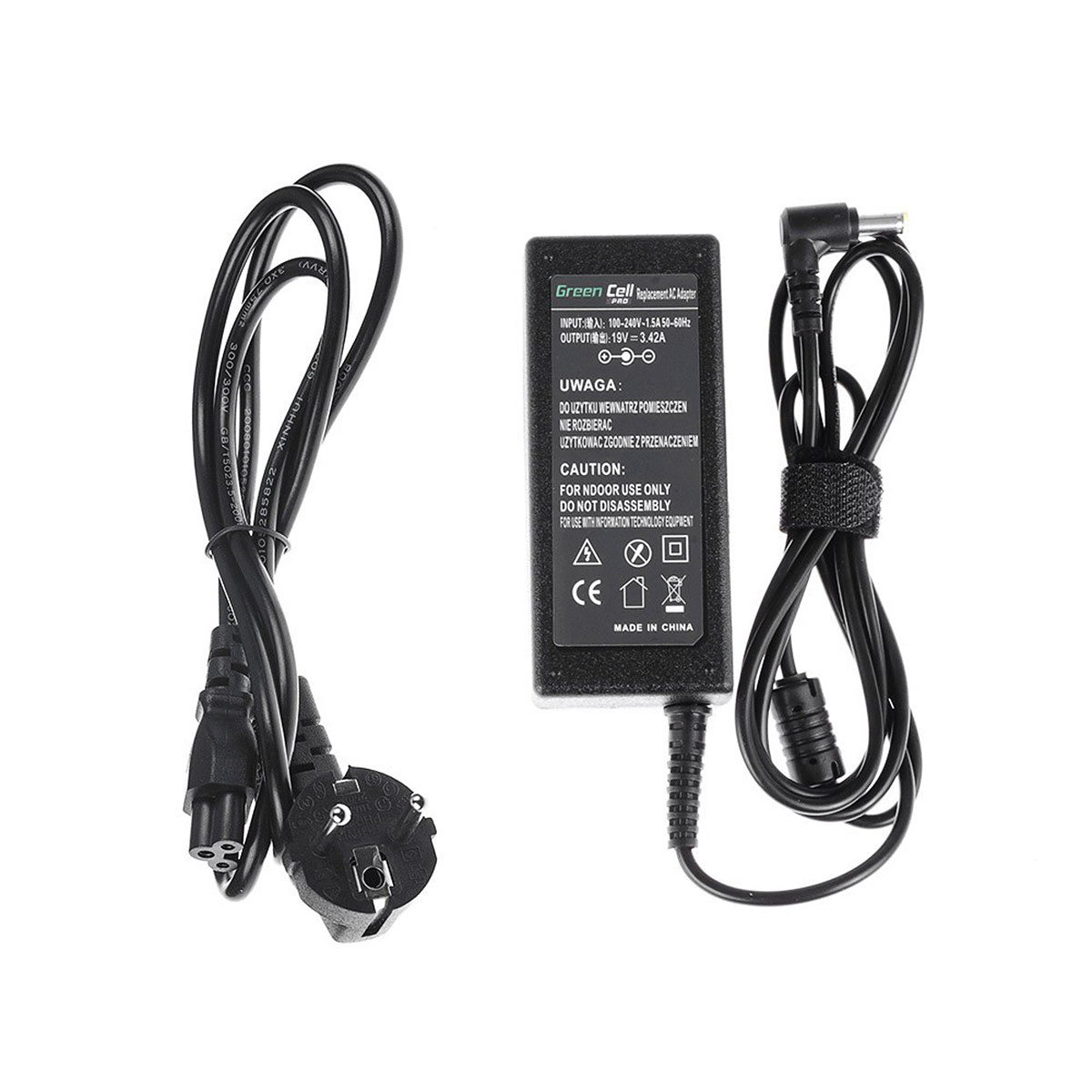Green Cell PRO Laddare/AC Adapter för Acer Aspire, 19V, 3.42A