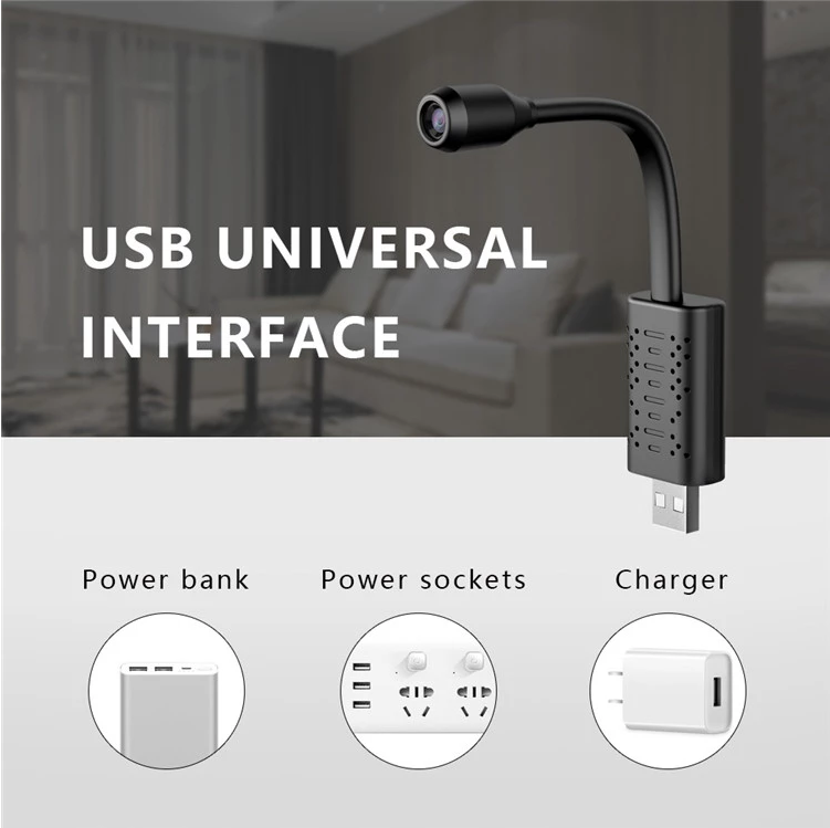 HD Smart USB-spionkamera med PIR, Human Detection, IP/AP