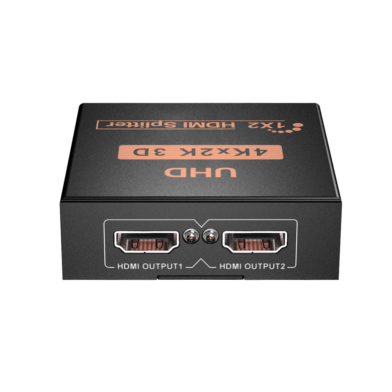HDMI 1x2 Splitter, 4K, 3D, svart