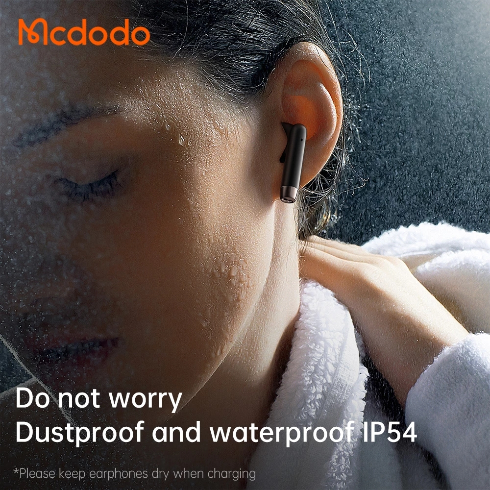 McDodo HP-8032 TWS In Ear hörlurar, Bluetooth 5.0, rosa