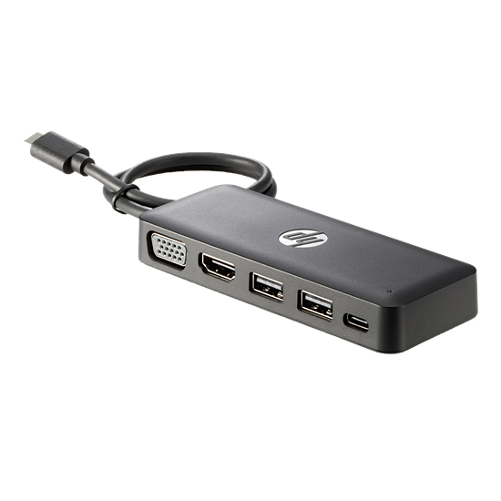 HP USB-C Resedocka, HDMI, Ethernet, 2x USB portar, svart