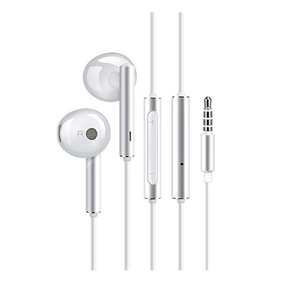 Huawei AM116 hörlurar med mikrofon, vit