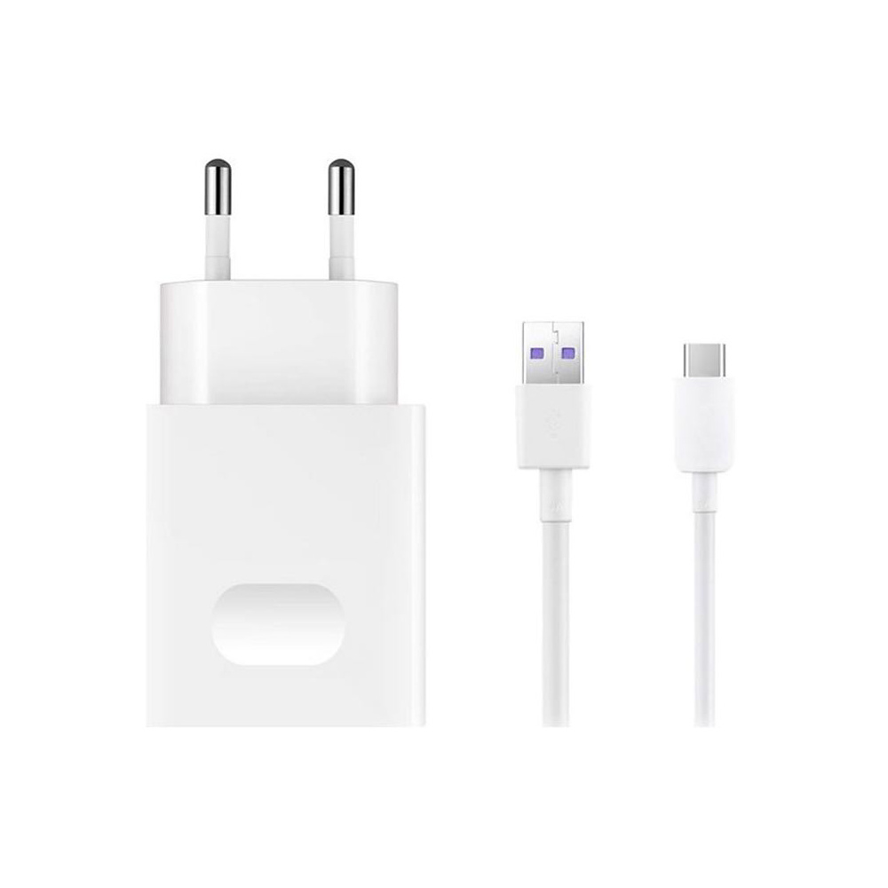 Huawei HW-050450E00 original SuperCharger + USB-C kabel 1m, vit