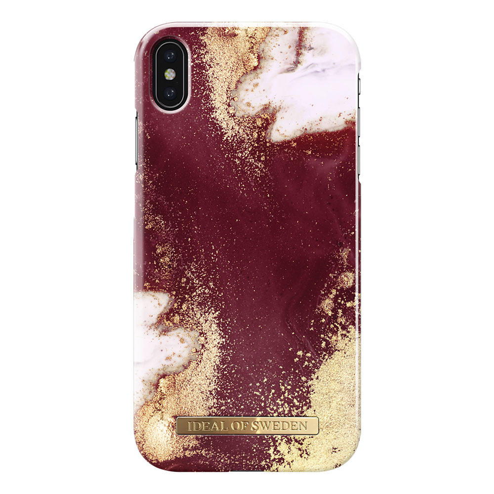 iDeal Fashion Case, iPhone XS Max, Golden Burgundy