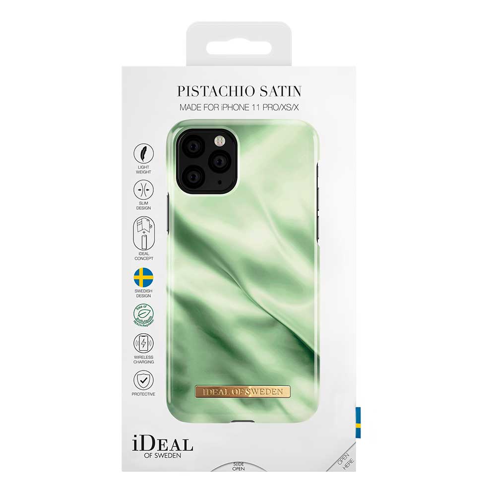 iDeal Fashion Case skal till iPhone 11 Pro/X/XS, Pistachio Satin