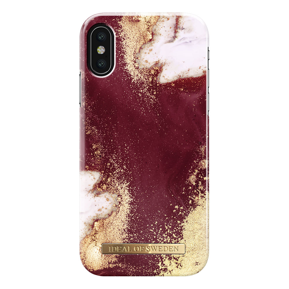 iDeal Fashion Case, iPhone X/XS, Golden Burgundy