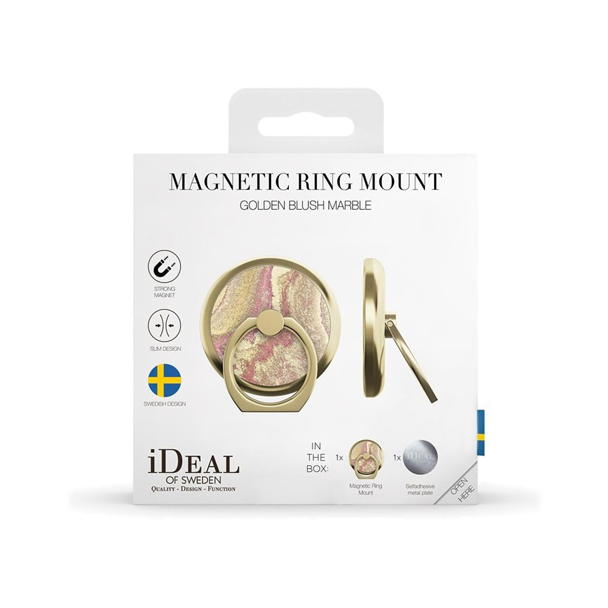 iDeal Magnetic Ring mount, Golden blush marble