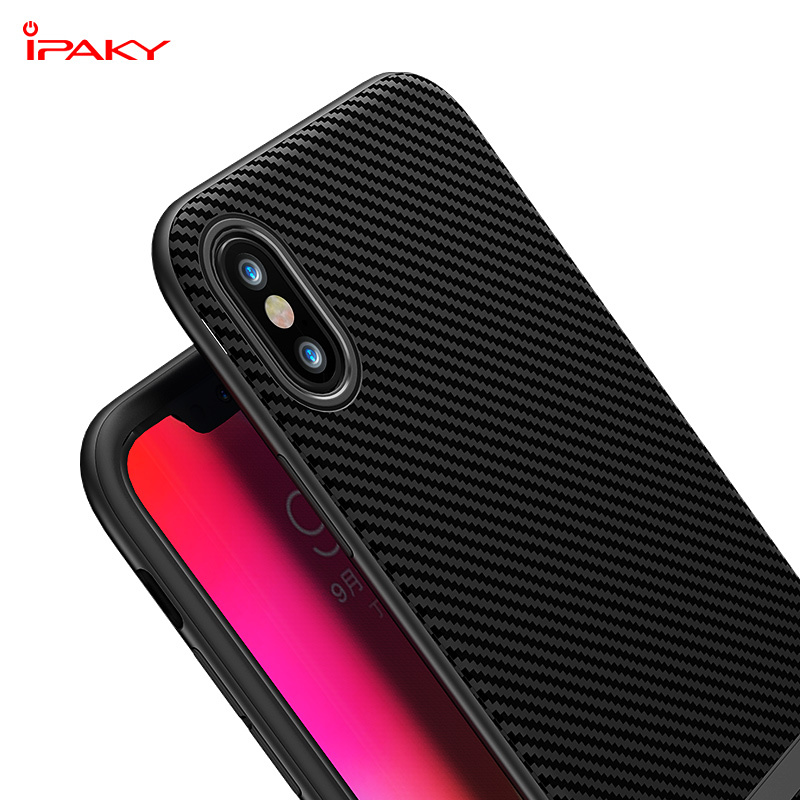 IPAKY Hybrid TPU skal till iPhone XS Max, svart