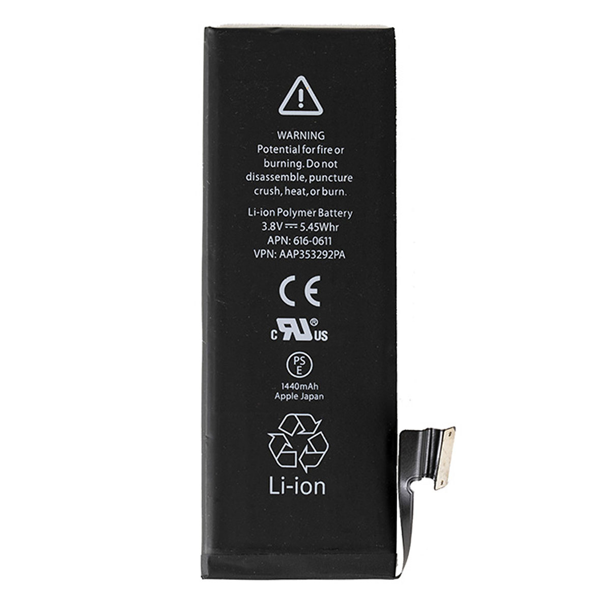 IPhone 5 Original batteri, 1440mAh, 616-0611